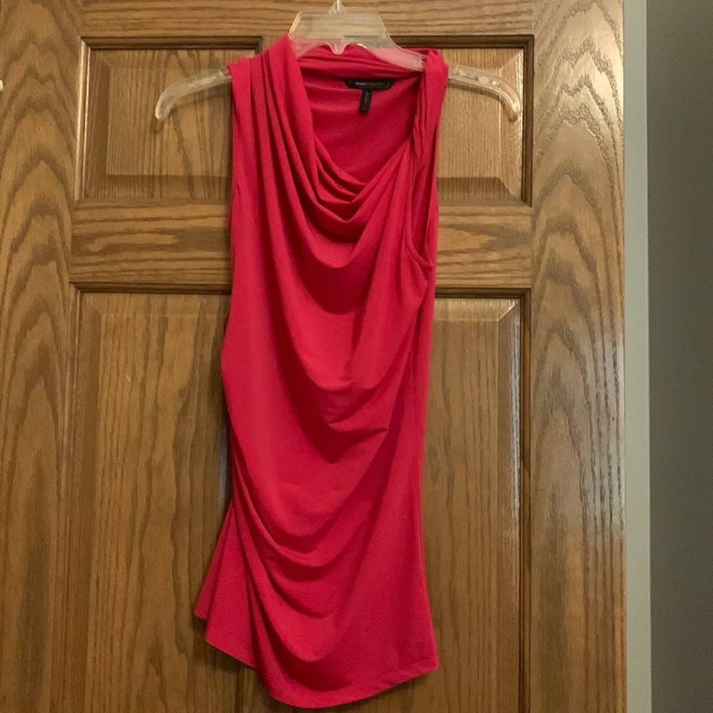 BCBG Hot Pink Sleeveless Top Size Small